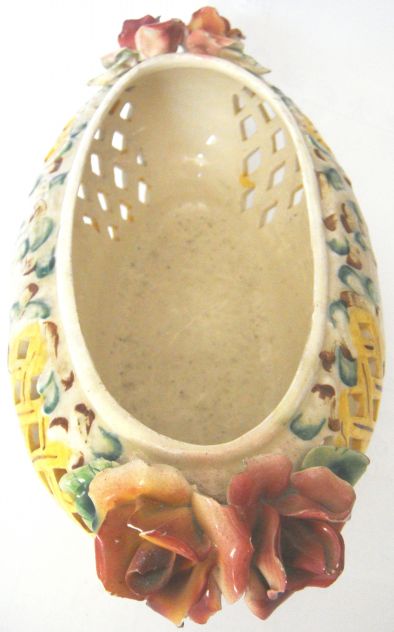 Gualdo Tadino-Centrotavola-ceramica dipinta a mano-ca 1940- - Foto 4