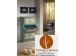 Mobili Rustici Isernia Scarpiera 3 ante laccato decorato cod 7406