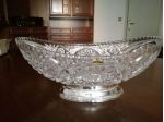 Centrotavola in cristallo con base in argento
