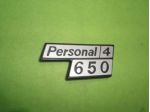 Scritta logo targhetta posteriore Fiat 126 personal 4 650 NUOVA