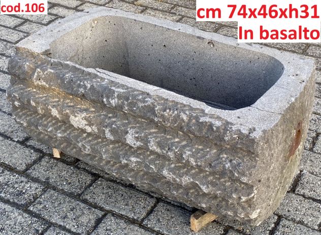 Lavello Lavandino Fontana Fioriera Pietra Lavica basalto - Foto 10