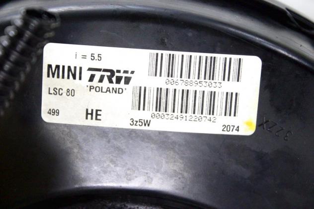 34336863541 SERVOFRENO MINI COUNTRYMAN R60 ONE D 1.6 D 66KW 6M 5P (2010) RICAMBIO USATO CON POMPA COMANDO FRENI CILINDRO MAESTRO E VASCHETTA - Foto 4