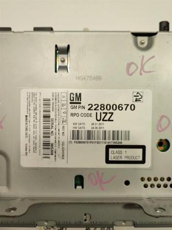 LETTORE CD OPEL Astra J 22800670 (09) - Foto 3