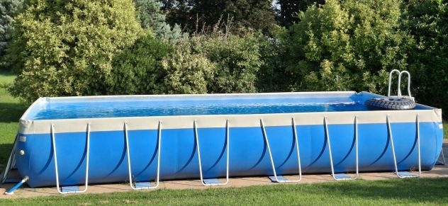 Piscina fuoriterra grande Laghetto 8x4 completa di tutto, usata