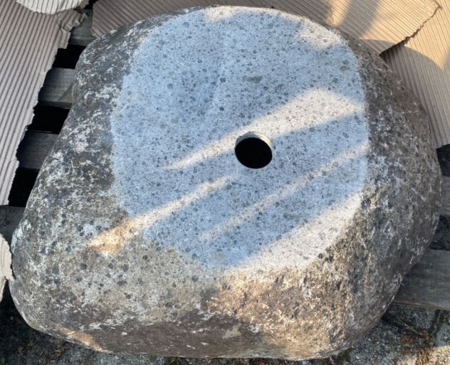 Lavabo lavandino da appoggio in pietra sasso di fiume 3 - Foto 5