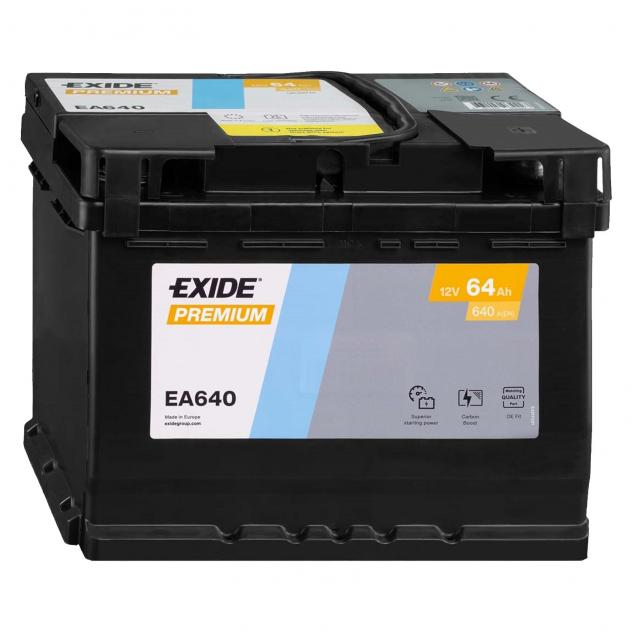 Batteria Auto Exide 64 Ah 640A 12V CARBON BOOST PREMIUM FIAMM 64Ah BOSCH VARTA 60AH