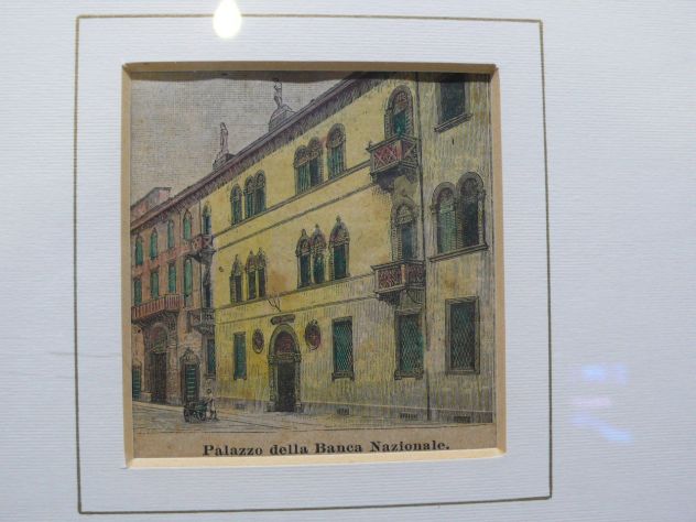 Palazzo banca nazionale Quadro vecchia verona epoca noce 800 - Foto 2