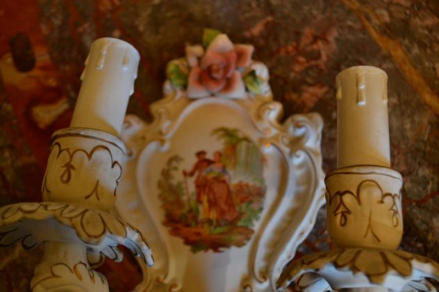 Tris di applique vintage in ceramica - Foto 7