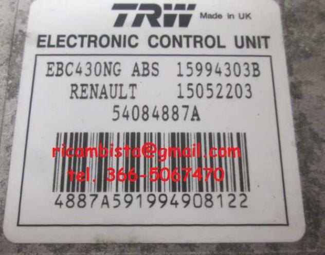 93863443 8200511146 Opel Vivaro gruppo ABS TRW