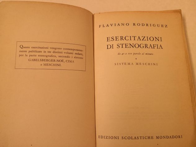 Libro "Esercitazioni di Stenografia - sistema Meschini" di F. Rodriguez del 1964 - Foto 4