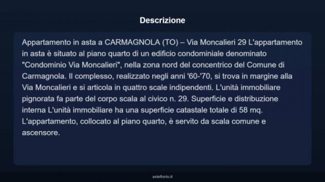 Immobile in asta di 58 m² in vendita a Carmagnola - Foto 4