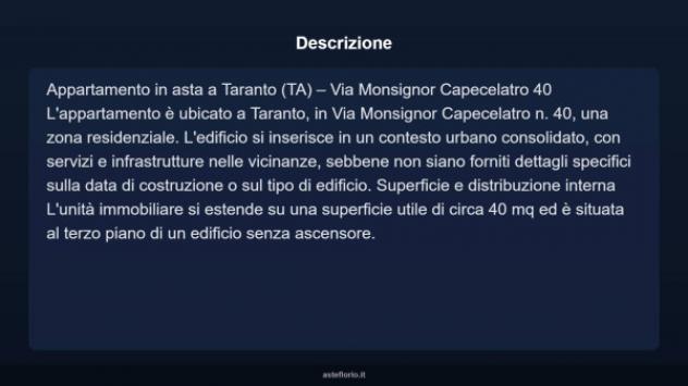 Immobile in asta di 40 m² in vendita a Taranto - Foto 8