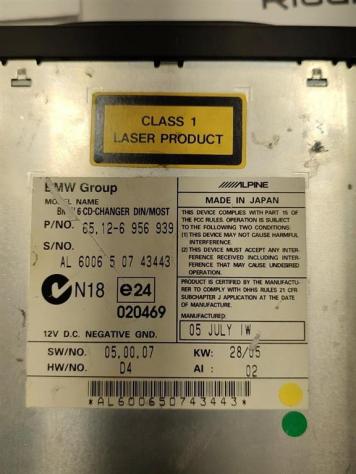 CARICATORE CD BMW Serie 5 E61 Touring 6512 6956939 M57306D4 (03) - Foto 5