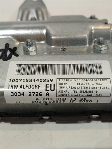 AIRBAG PORTA ANTERIORE DESTRA MERCEDES CLK Cabrio W209 A2098601405 271942 (03) - Foto 3