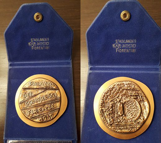Medaglia bronzo "Palazzo dei Congressi - Firenze 1969" - Bino Bini.