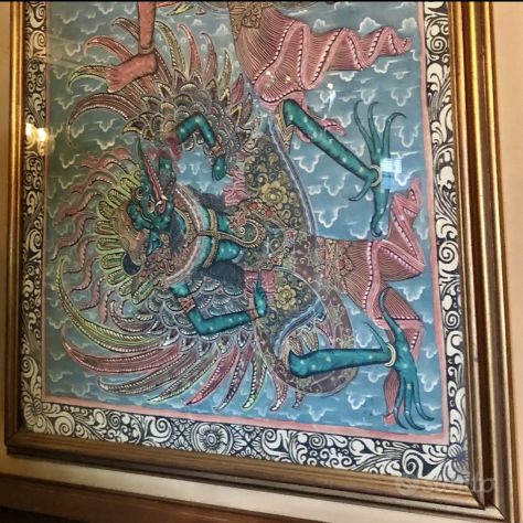 Quadro Balinese ad olio dipinto a Batuan nel 1978 - Foto 3