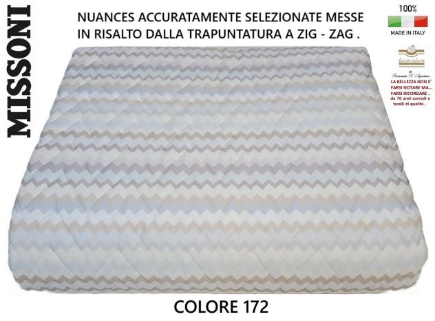 Quilt copriletti coperte Missoni matrimoniali cm. 270 x 260 - Foto 4