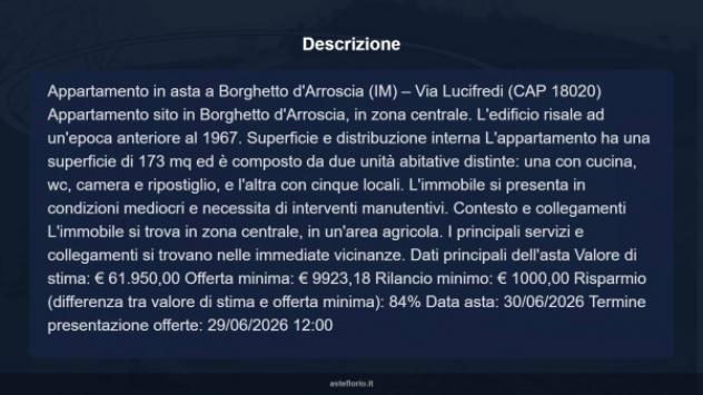 Immobile in asta di 173 m² in vendita a Borghetto d'Arroscia - Foto 8