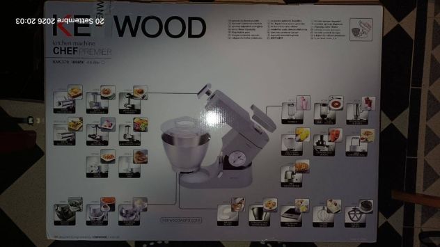 Kenwood KMC570 Chef Premier Impastatrice Planetaria MAI USATA - Foto 7