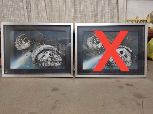 Quadri spray painting su acciaio con cornice - Foto 7