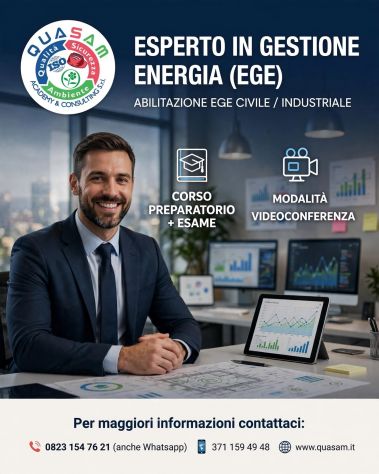 Esperto Gestione Energia (EGE) Civile ed Industriale - Norma UNI CEI 11339 (CFP)