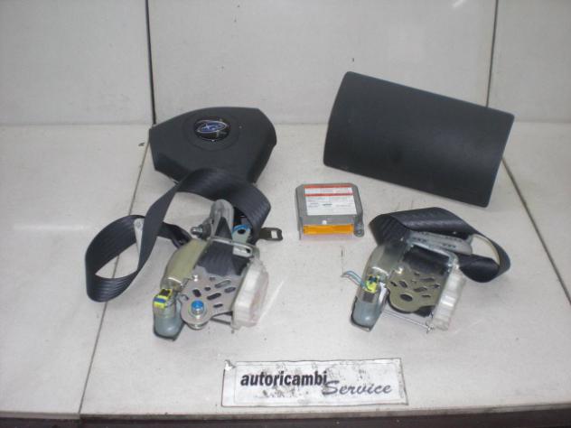 KIT AIRBAG COMPLETO CON CENTRALINA PRETENSIONATORI LATERALI AIRBAG CONDUCENTE PASSEGGERO SUBARU JUSTY 1.3 B 4X4 68KW 5M 5P (2008) RICAMBIO USATO 38910