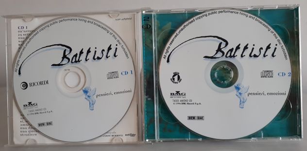 Battisti pensieri, emozioni, 2 CD, Ricordi 1996. - Foto 3