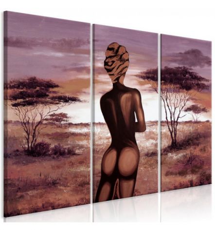 Quadro Donna Africana Nuda Cm.90x60 E 120x80 ARREDALACASA