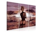 Quadro Donna Africana Nuda Cm.90x60 E 120x80 ARREDALACASA