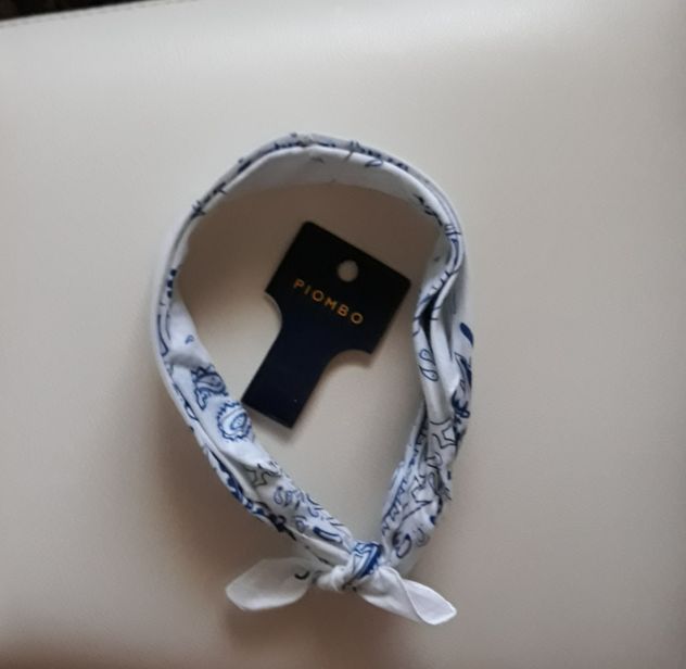 Piombo bandana bianco blu