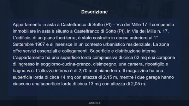 Immobile in asta di 62 m², box auto doppio in vendita a Castelfranco di Sotto - Foto 13