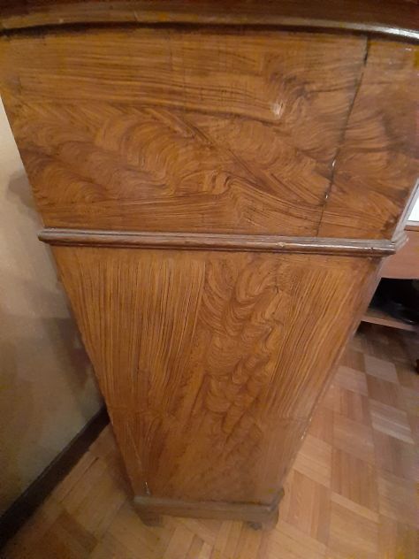 Comodino Barocco Madame Angelique - Argento Con Piano In Marmo - Fatto A Mano In Legno Massello 70x50x38 Cm - Mobile Unico Stile Antico