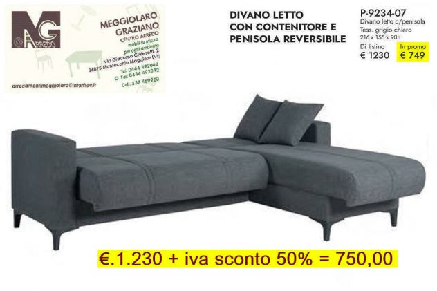 PROMOZIONE DIVANO CON CONTENITORE E PENISOLA STOCK MENSILE SCADE FINE FEBBRAIO - Foto 3