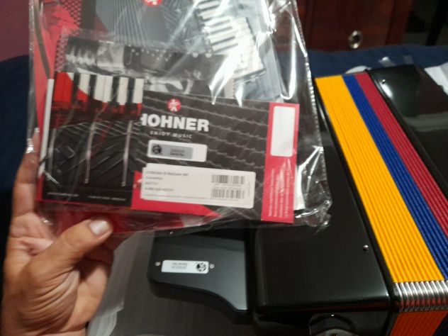 Hohner Corona III, BbEbAb, bandiera colombiana nera - Foto 3