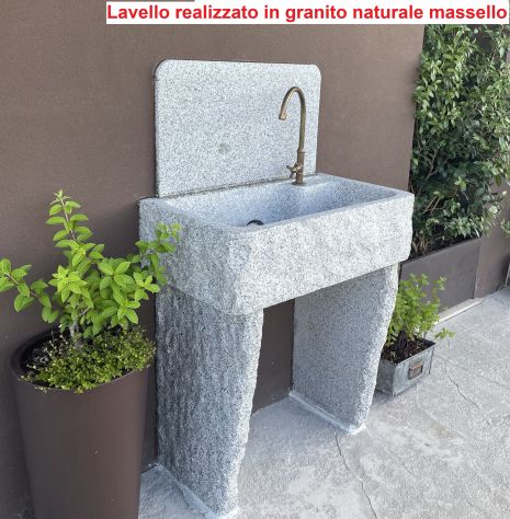 Lavello-lavandino-pilozza-in-pietra granito - Foto 6