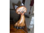 Scultura Legno Gatto Artigianale Italy
