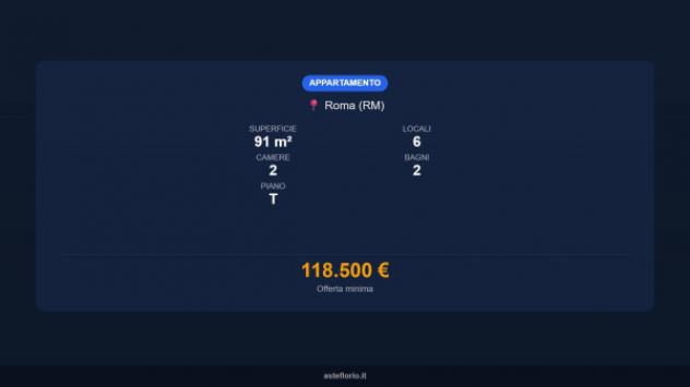 Immobile in asta di 91 m² con più di 5 locali in vendita a Roma - Foto 15