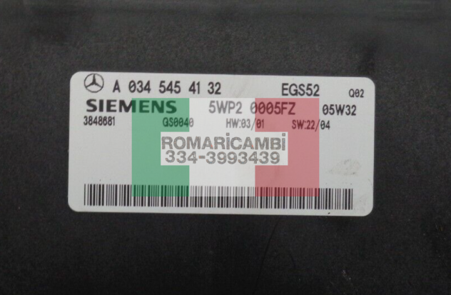 A0345454132 Mercedes Classe C centralina cambio Euro 179