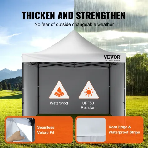 Gazebo Tenda Pop-up Pieghevole con Pareti Laterali Rimovibili Gazebo 304,8 x 304 - Foto 6