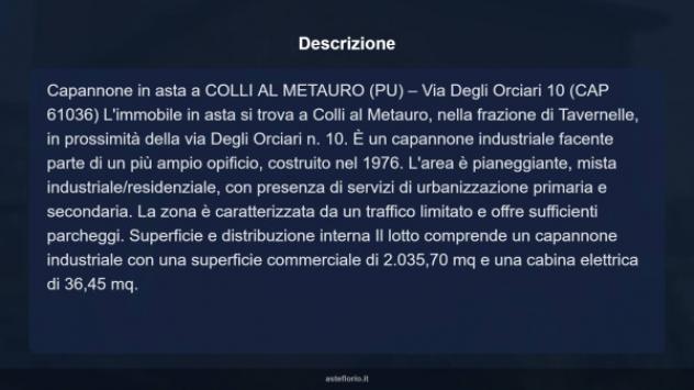 Immobile in asta di 2072 m² in vendita a Colli al Metauro - Foto 8