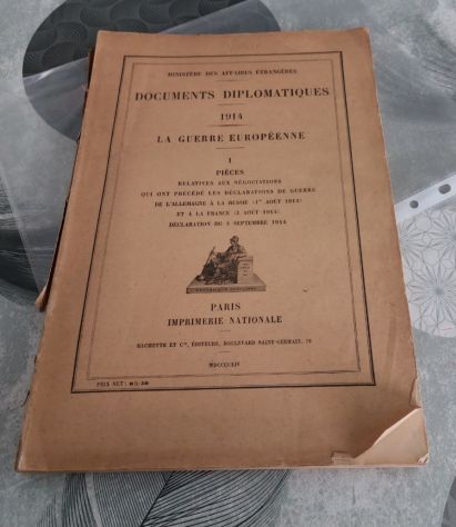 MINISTÈRE DES AFFAIRES ETRANGÈRES - Documents diplomatiques: 1914 hg