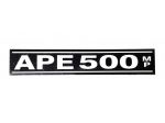 TARGHETTA "APE 500 MP"