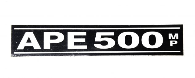 TARGHETTA "APE 500 MP"