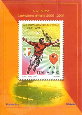 2001 FOLDER n.7 - ROMA CAMPIONE d'ITALIA 2000/2001