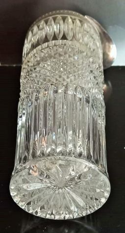 Shaker da cocktail vintage in metallo pregiato e cristallo molato e lavorato - Foto 3