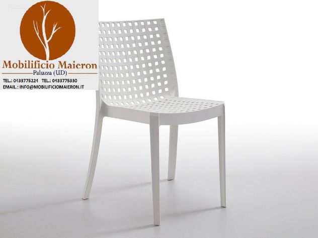 Sedie Pavia In Polipropilene Impilabili Arredo Esterno Cod3161B Nuove Non Usate
