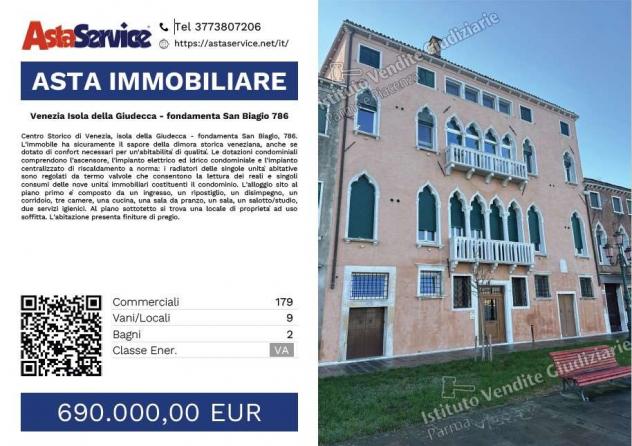 Tribunale Altro - RGE 2/2023 - L1 - Venezia Isola della Giudecca - fondamenta San Biagio 786