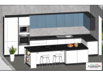 CUCINA AD ANGOLO CON PENISOLA CON AMPIA ISOLA CUCINE CON ELETTRODOMESTICI