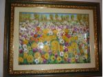 Opera autentica - Paesaggio Ligure in fiore.