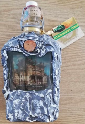 Bottiglia liquore limone rivestito legno vintage - Foto 3